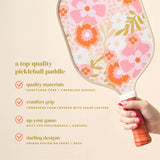 Beyond Blooms Pink/Orange Pickleball Paddle