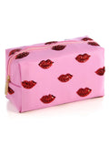 Cara Lips Pattern Zip Pouch