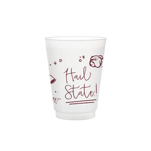 Mississippi State Confetti Shatterproof Cups