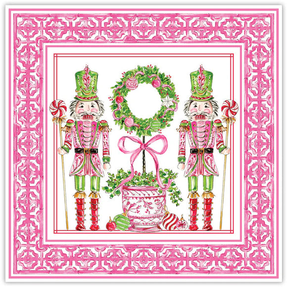 Pink Peppermint Nutcracker Square Placemats