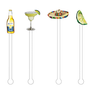 Margaritas in Mexico Acrylic Stir Sticks