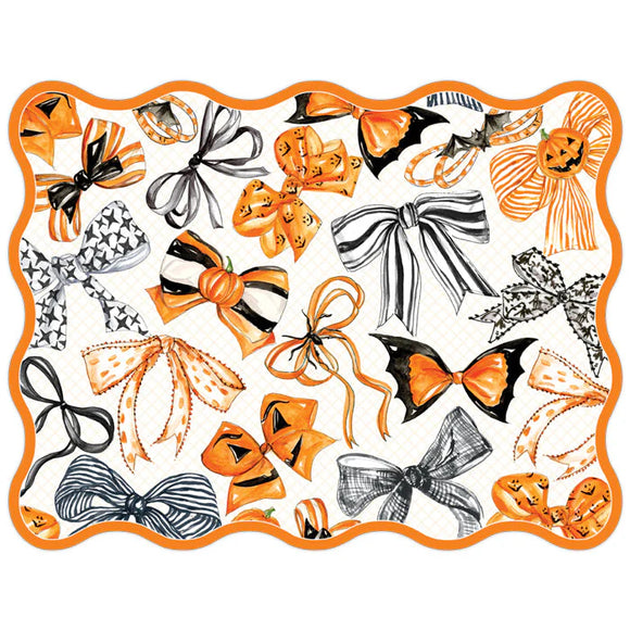 Halloween Bows Posh Scalloped Placemats