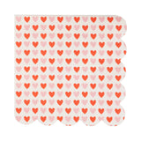 Hearts Scalloped Beverage Napkins