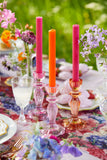 Pink Glass Candle Holder