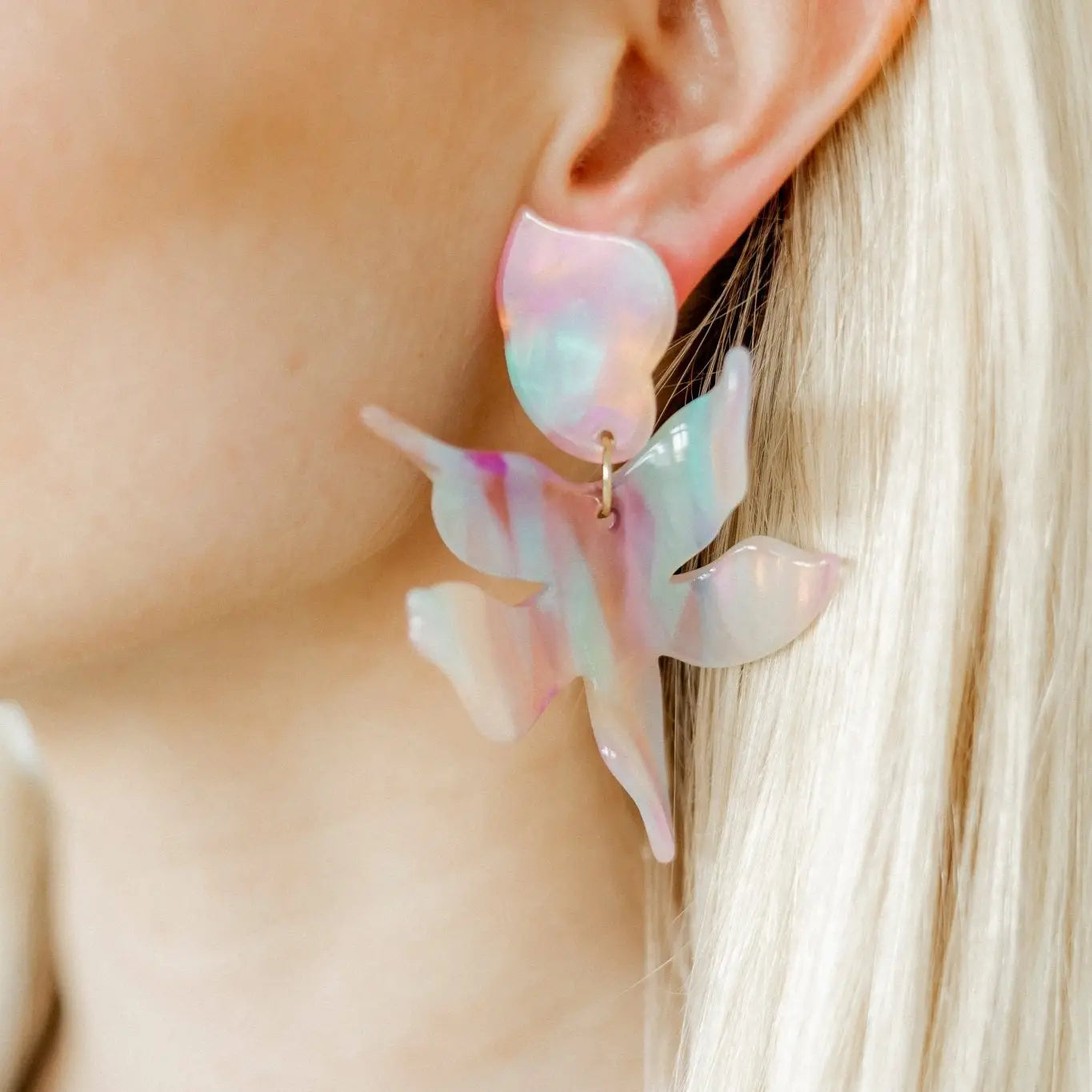 Flora Statement Earrings - Prism Pastel
