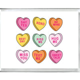 Conversation Hearts Valentine's Day Acrylic Tray - Large