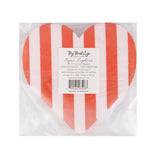 Striped Heart Beverage Napkin