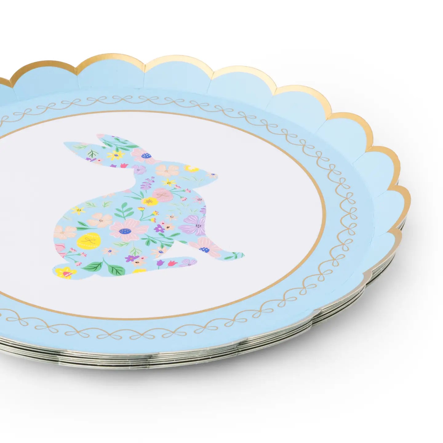 Easter Bunny Pastel Floral Side Plates