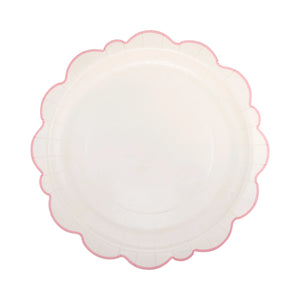 Pembroke Pink Edge Scalloped Plates