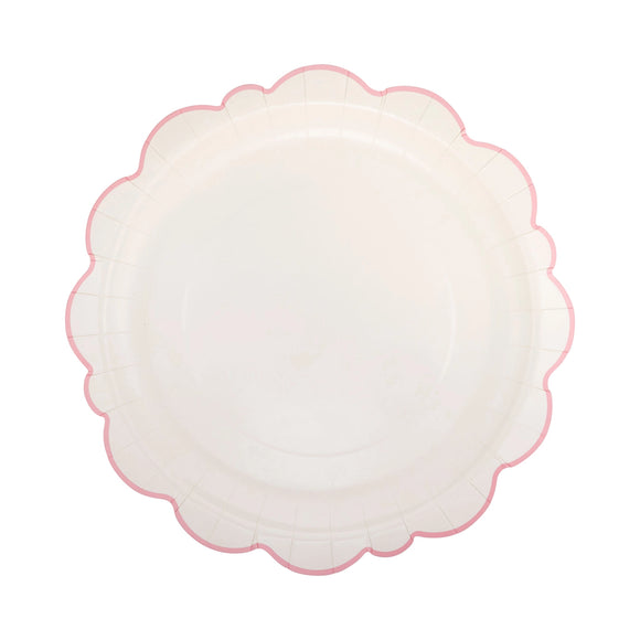 Pembroke Pink Edge Scalloped Plates