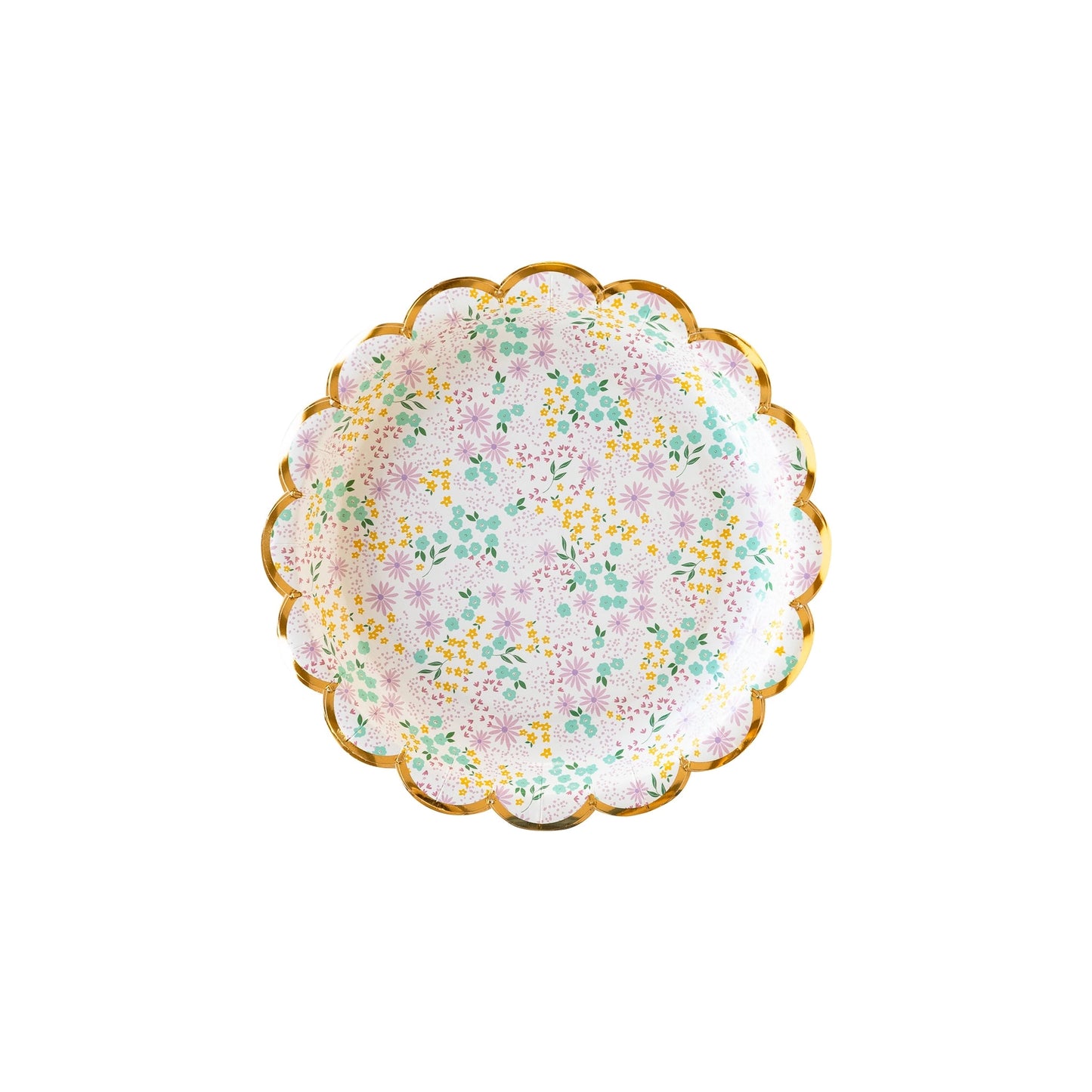 Ditsy Floral Round Scalloped Side Plates