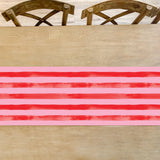 Holiday Red & Pink Stripe Table Runner