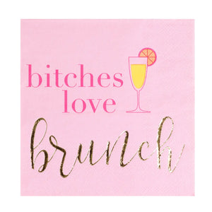 Bitches Love Brunch Beverage Napkins