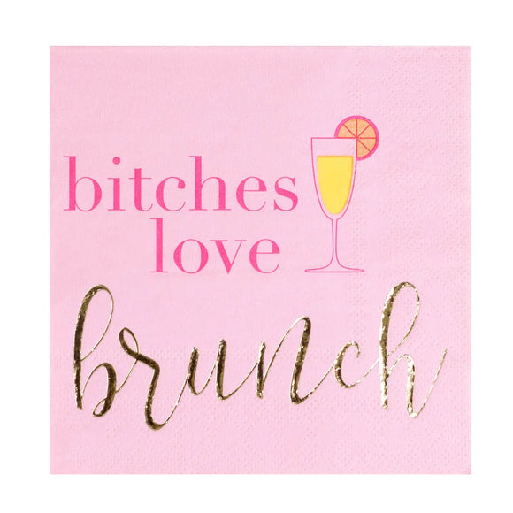 Bitches Love Brunch Beverage Napkins