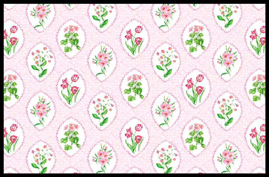 Pink Botanical Medallions Placemats
