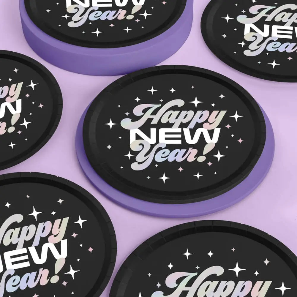 Happy New Year Dinner Plates