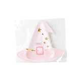 Witch Hat Diecut Plates - Pink