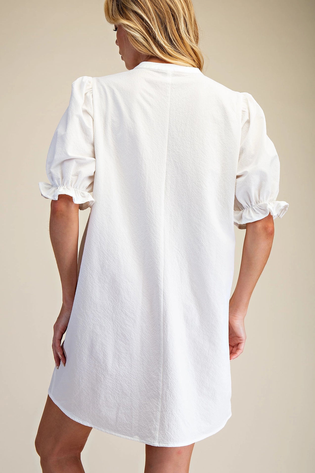 Puff Sleeve Mini Dress