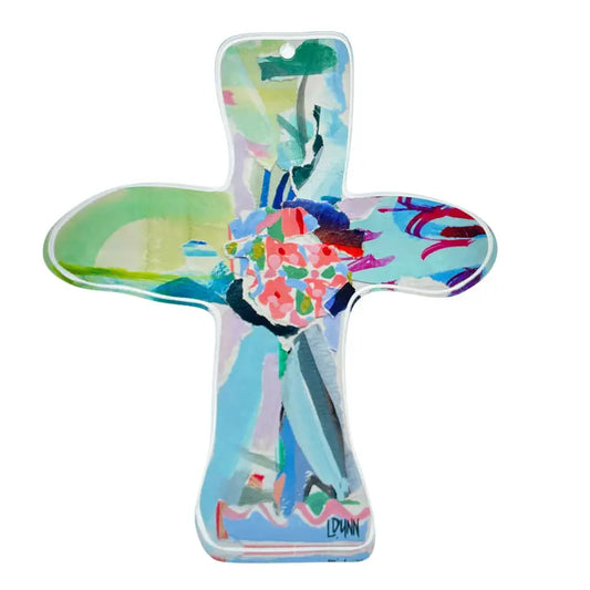 Blue Everlasting Love Acrylic Cross