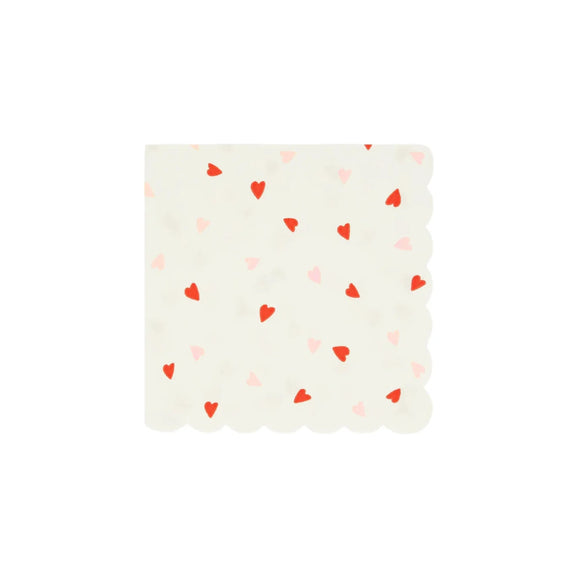 Heart Pattern Beverage Napkins