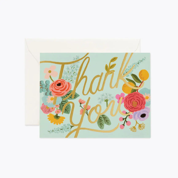 Mint Garden Thank You Card