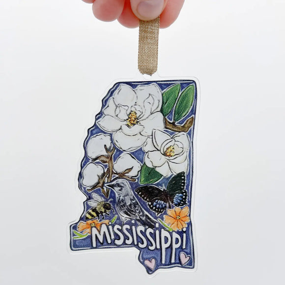 Acrylic Mississippi State Favorites Ornament