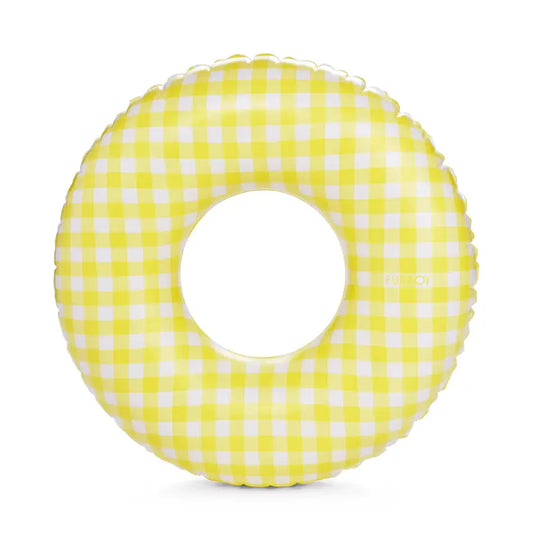 Kids Tube Float - Yellow Gingham