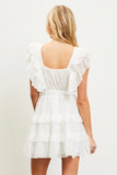 V-Neck Ruffle Tiered Dress