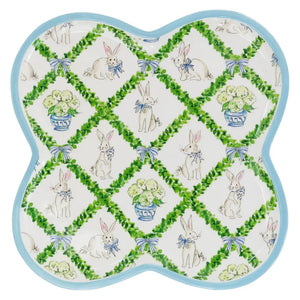 Boxwood Trellis Clover Ceramic Platter