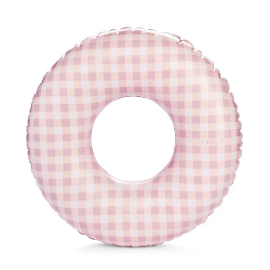 Kids Tube Float - Pink Gingham
