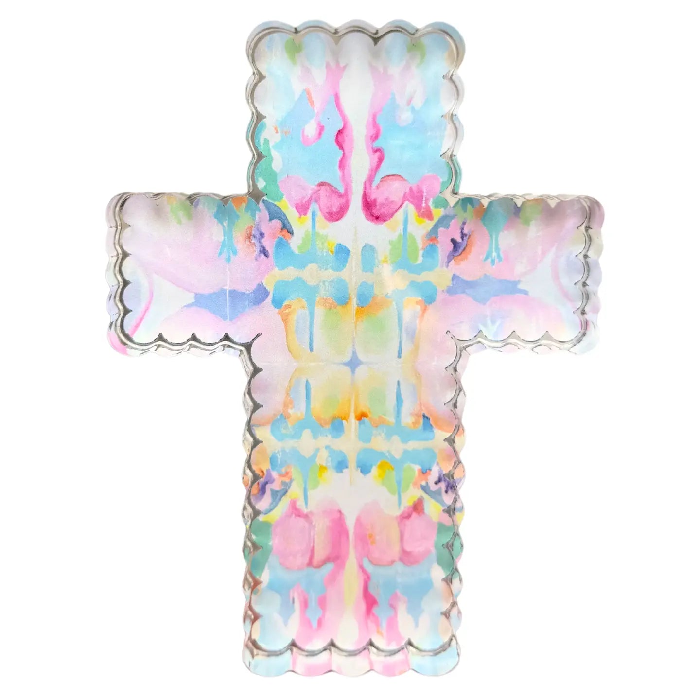 Kaleidoscope Cross Acrylic Shelfie - Large