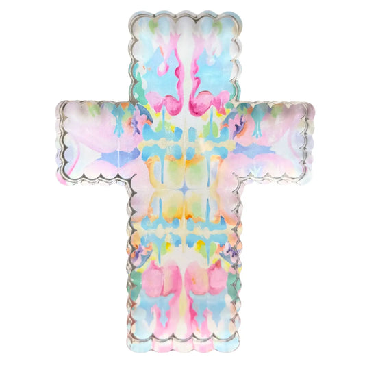 Kaleidoscope Cross Acrylic Shelfie - Large
