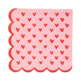 Scalloped Hearts Beverage Napkins