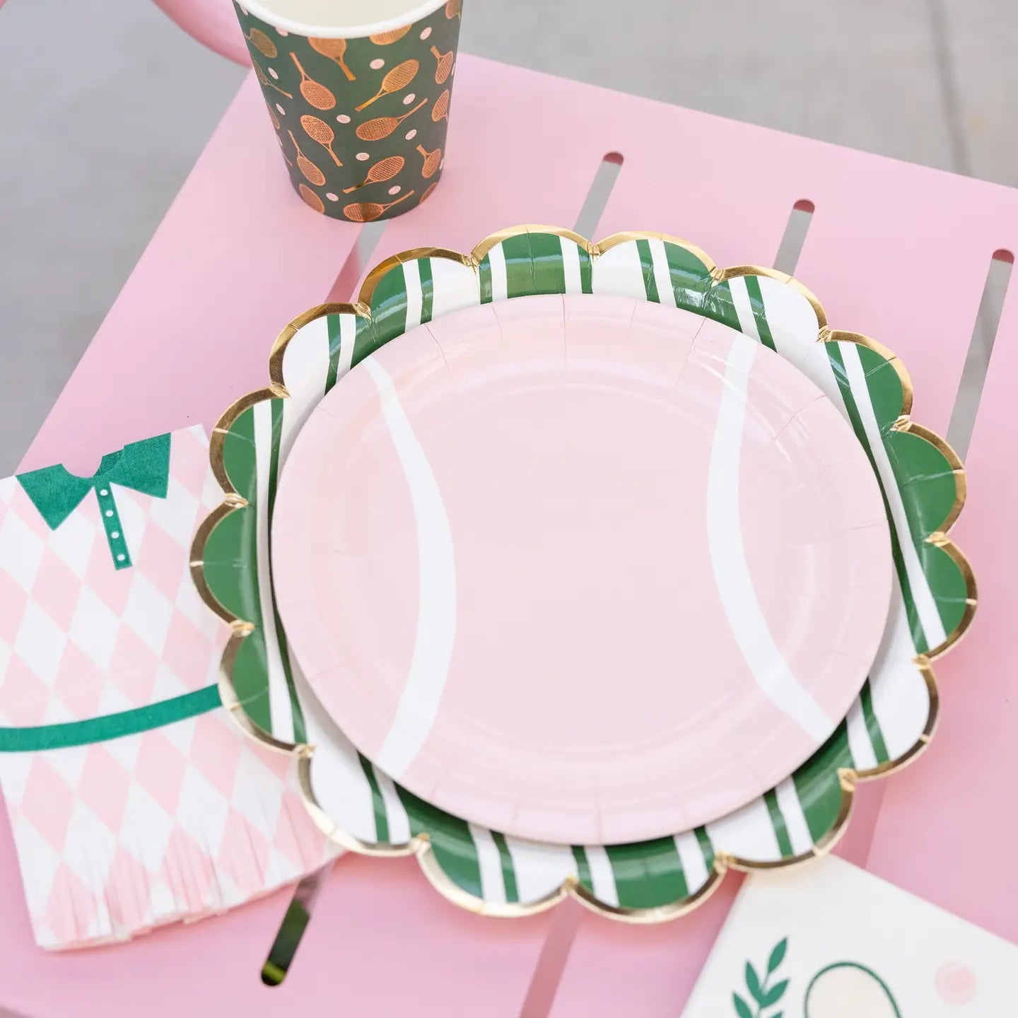 Pink Tennis Dinner Plates