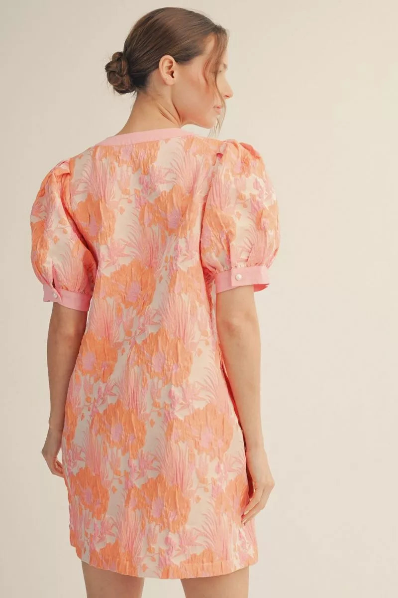 Pink & Orange Floral Dress