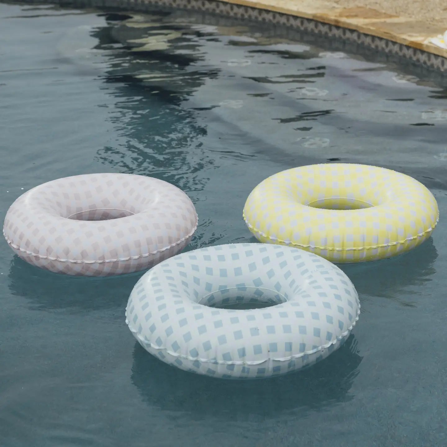 Kids Tube Float - Blue Gingham