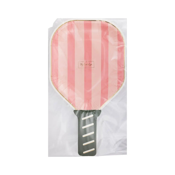 Pink Pickleball Paddle Diecut Dinner Plates