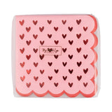 Scalloped Hearts Beverage Napkins