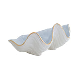 Clam Shell Bowl w/ Gold Accent - Large/Blue