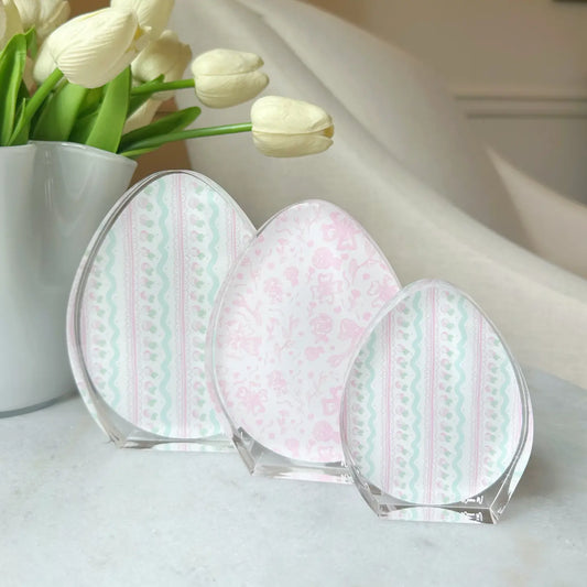 Pink Acrylic Eggs - Medium