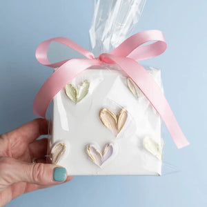 Pastel Polka Dot Hearts Canvas