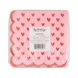 Scalloped Hearts Beverage Napkins