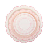 Pembroke Pink Edge Scalloped Plates