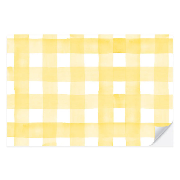 Sunny Yellow Gingham Placemat Pad