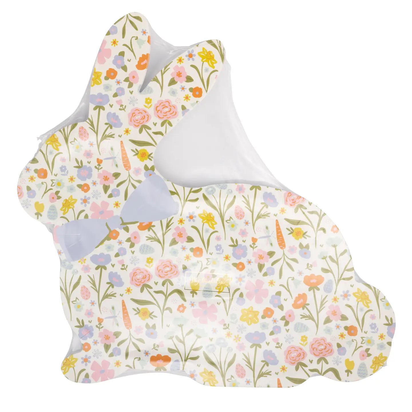 Floral Bunny Diecut Plates
