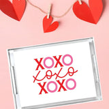 XOXO Valentine's Day Acrylic Serving Tray - Small