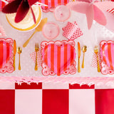 Hearts Scalloped Beverage Napkins