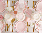 Pembroke Pink Edge Scalloped Plates