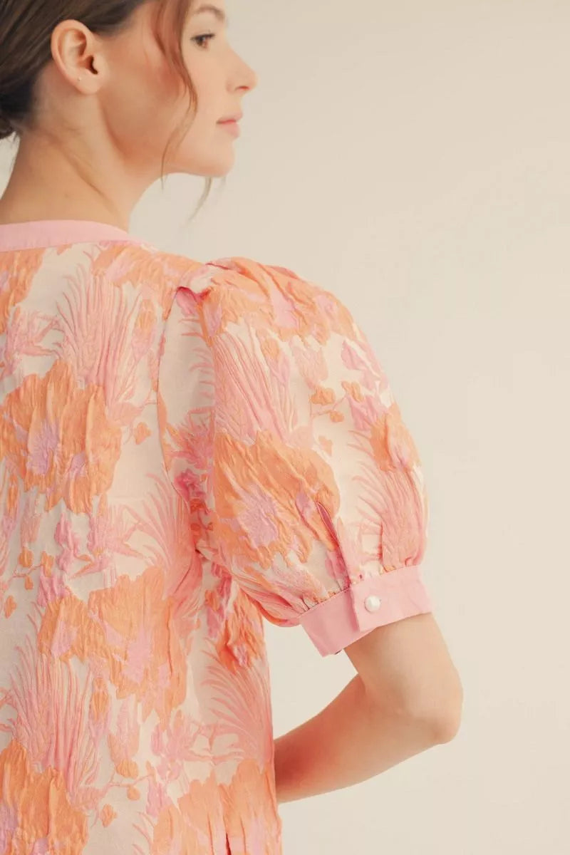 Pink & Orange Floral Dress