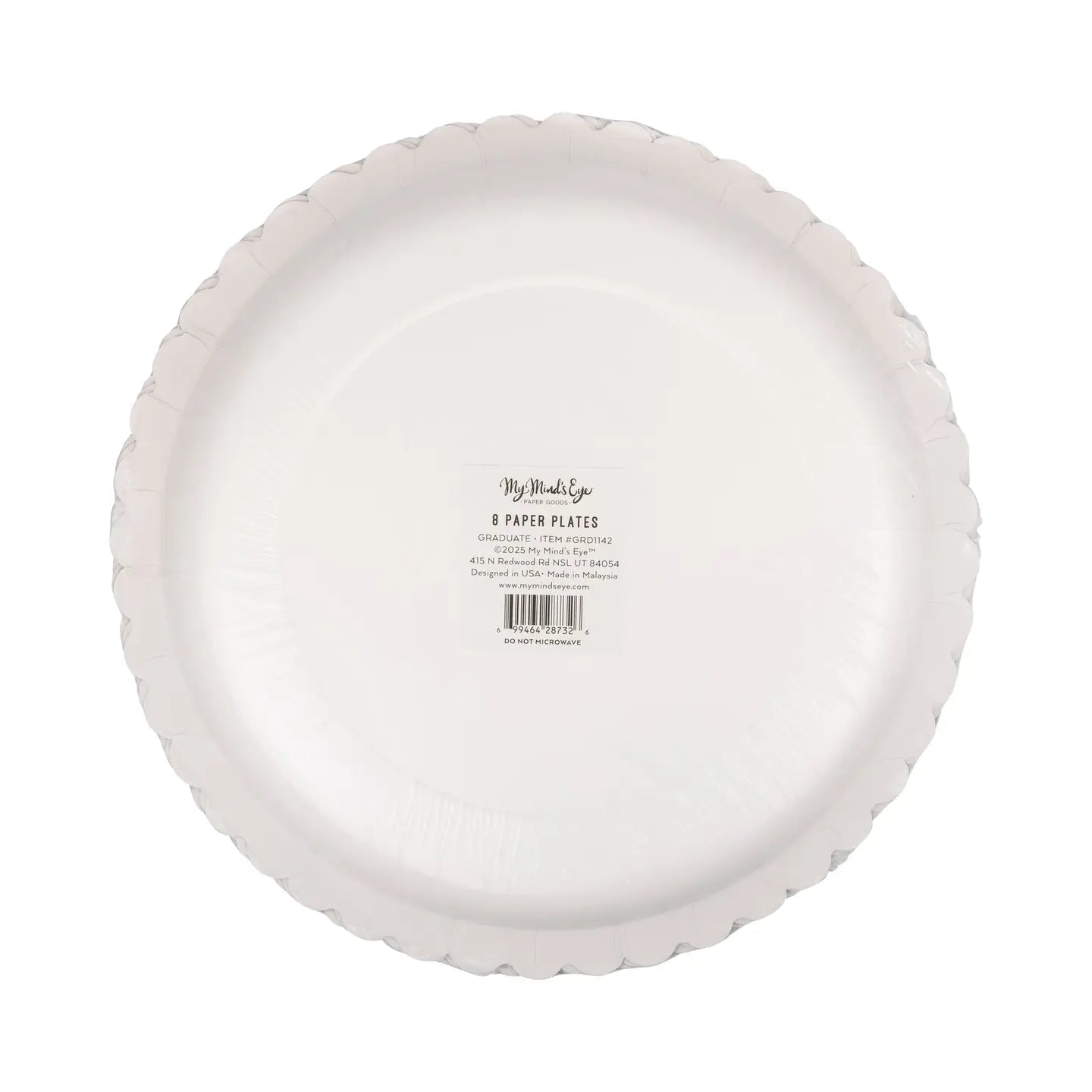 Script Graduate Scalloped Plates